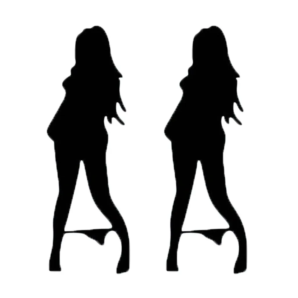 Забавная Автомобильная наклейка красивая девушка автомобильная черная