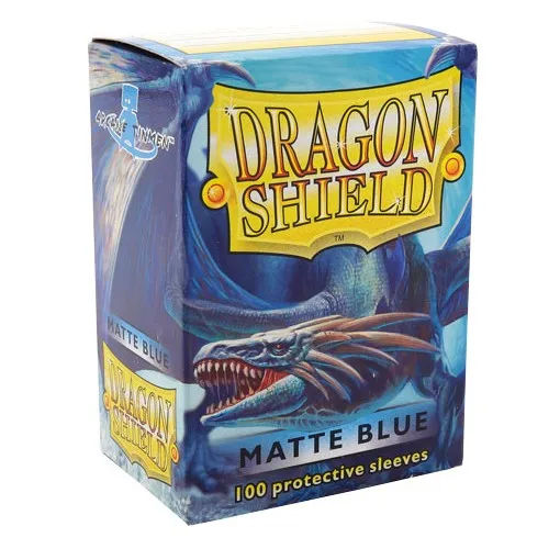 Matte Blue 66x91 мм, 100 шт./лот, цветные матовые карты Demark Dragon Shield, защита для карт MGT, чехол для карт PKM, Star Reals - Цвет: Matte Blue