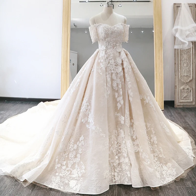 Великолепное свадебное платье vestido de noiva 2020 качественное с аппликацией Роскошные