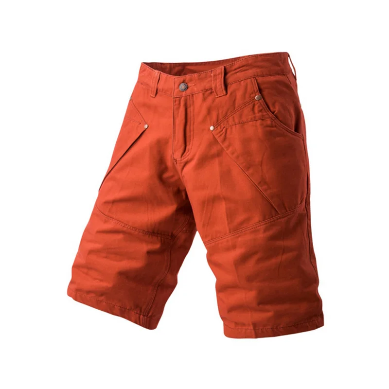 Шорты мужские однотонные повседневные Бермуды с множеством карманов лето 2017 |