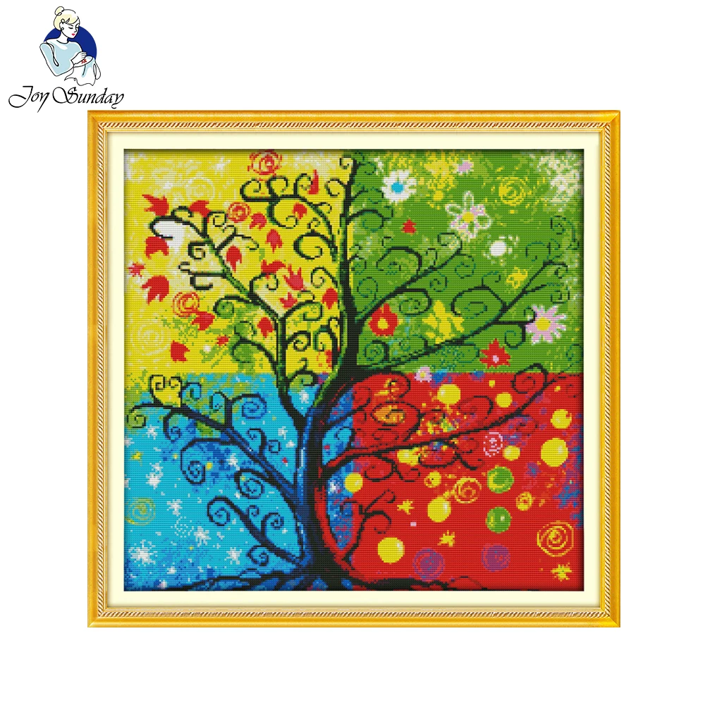 Joy Sunday The Money Tree/хлопковые комплекты для вышивки крестиком удивительные узоры