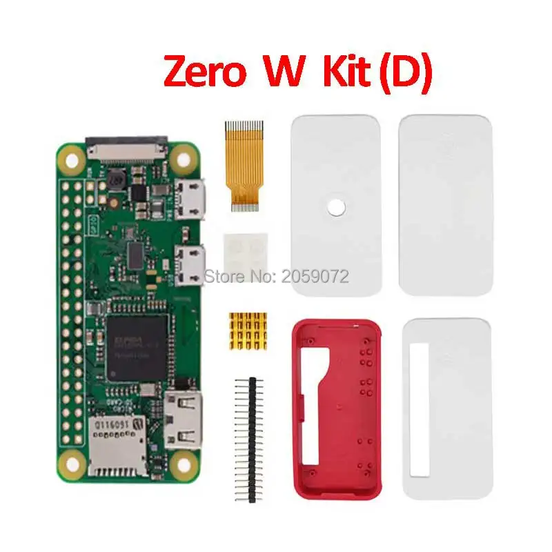 Raspberry Pi zero W Pi0 плата с 1 ГГц 512 Мб ОЗУ WIFI и Bluetooth Официальный нулевой корпус GPIO Pin
