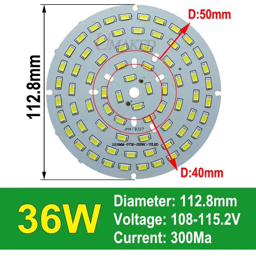 36 Вт 112 8 мм SMD5730 яркая светодиодная лампа 3960lm Светодиодная панель для лампы