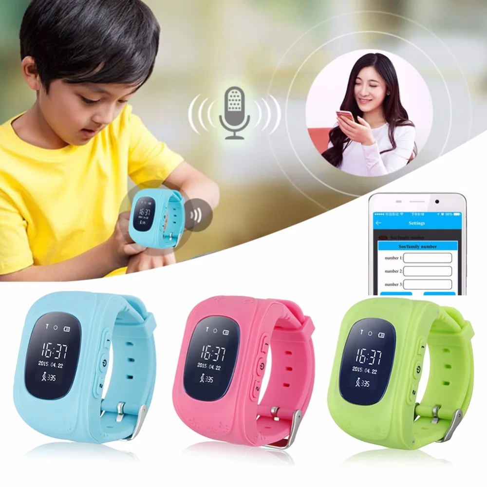 LANGTEK Q50 OLED Child GPS Tracker SOS Smart Monitoring Positioning Phone Kids Watch Compatible with IOS & Android | Электроника