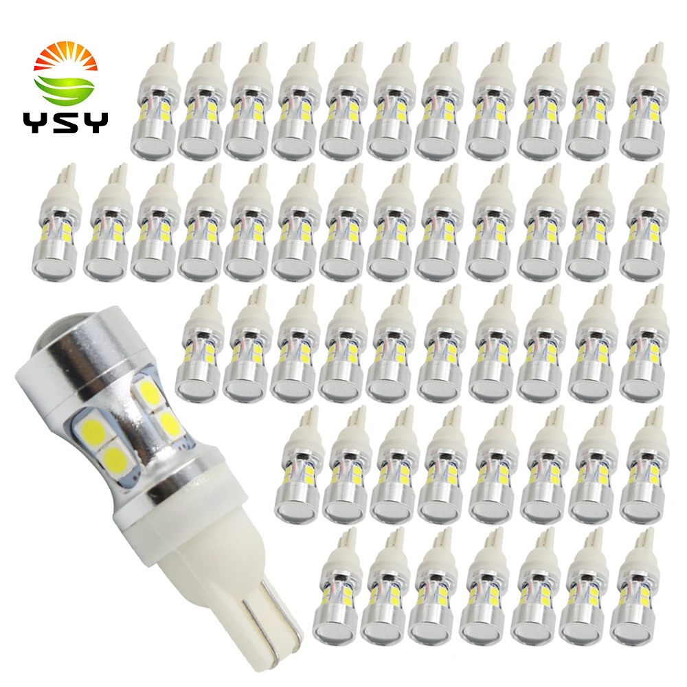 YSY 50 шт. T10 W5W 3030 10SMD автомобильная светодиодная габаритная лампа 10 дверная фара