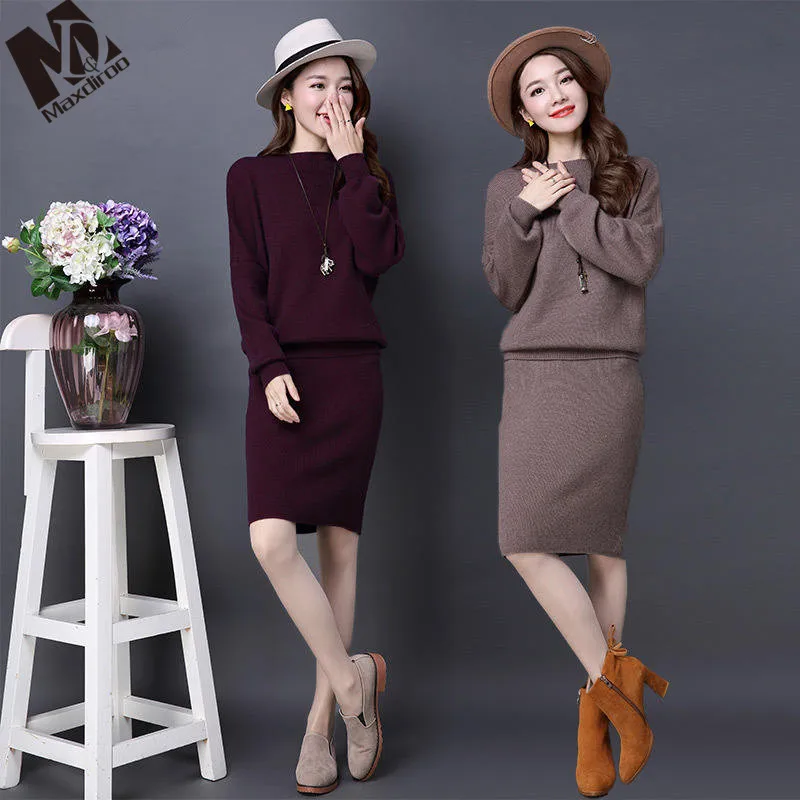 Maxdiroo Женский комплект из двух предметов пуловер свитер костюм для тренировок