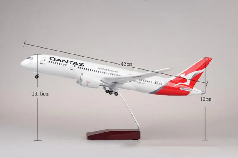 1/130 масштаб 47 см самолет Boeing B787 Dreamliner самолет QANTAS Airways модель самолетов W свет и колеса литой под давлением пластиковый самолет