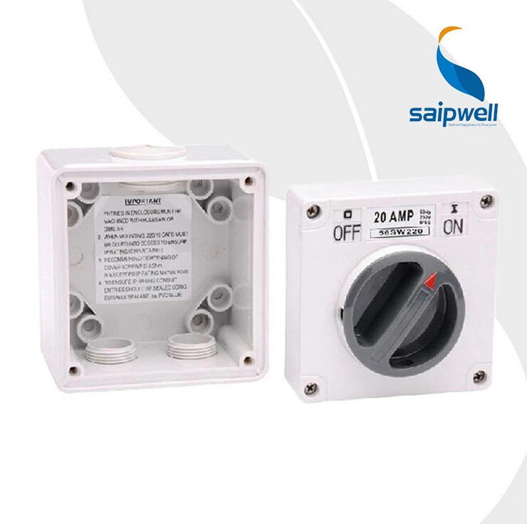 Saipwell IP66 Австралийский 250V 20A 2P промышленный выключатель водонепроницаемый (SP-56SW220)