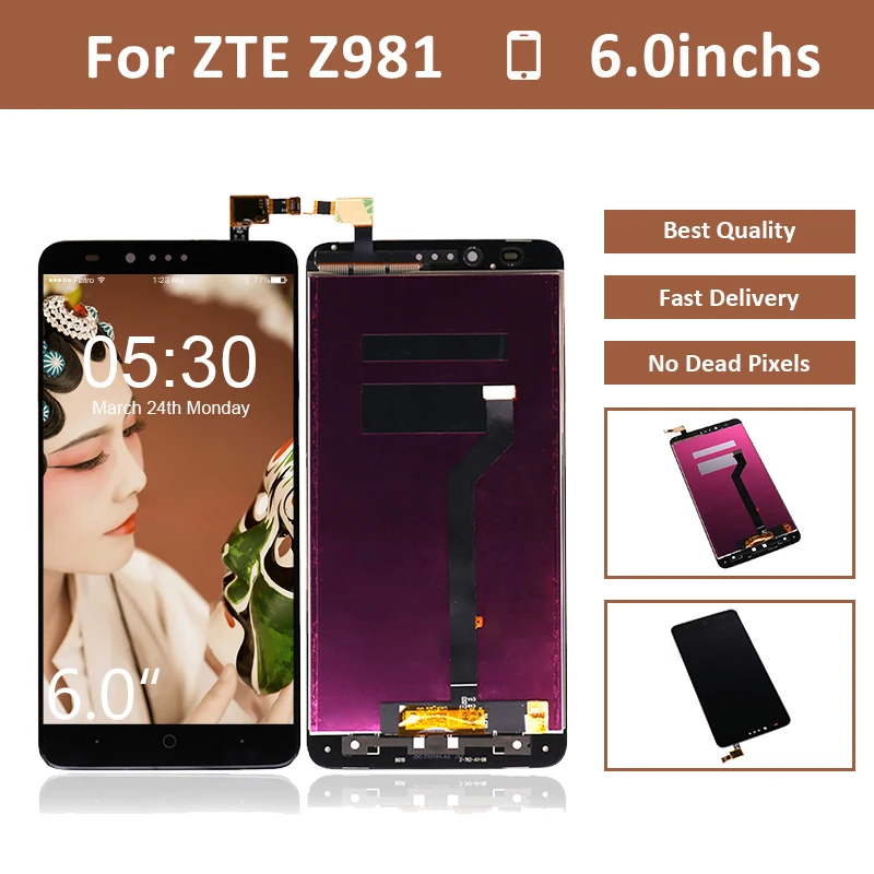 Для zte Zmax Pro Z981 ЖК дисплей сенсорный экран дигитайзер для сборка дисплея|Экраны