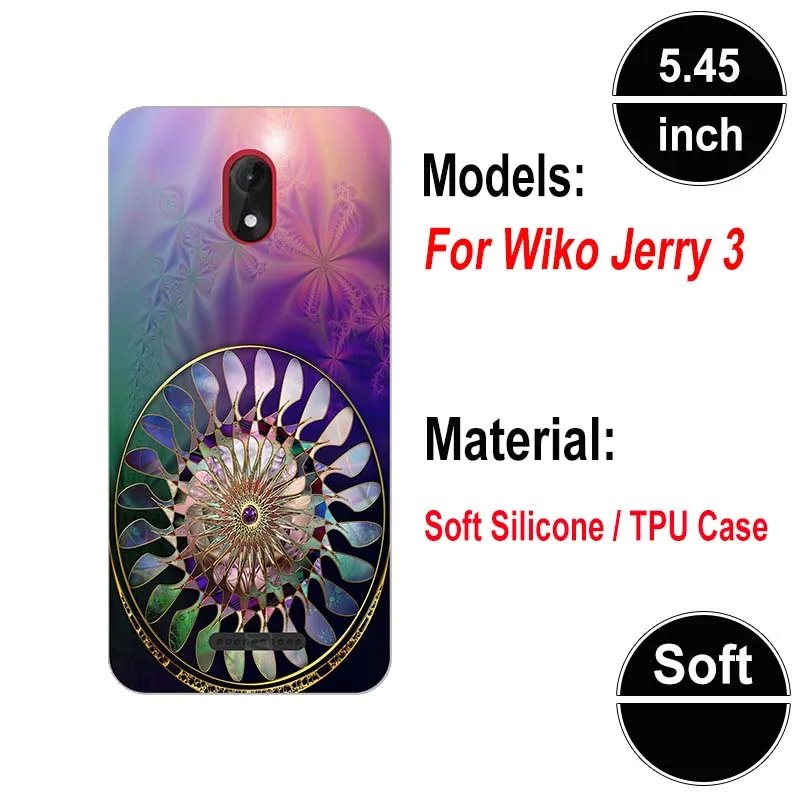 Мягкий силиконовый чехол для Wiko Jerry 3 Jerry3 5,4", Чехол s для Wiko Jerry 3, мягкий чехол с рисунком