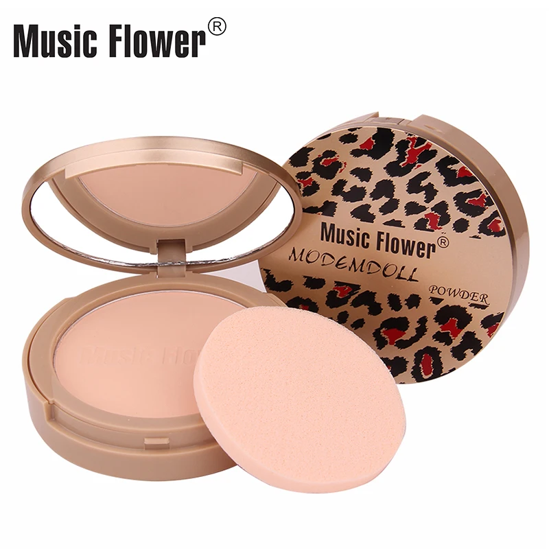 Music Flower прессованная пудра долговечная Прозрачная основа Натуральный Порошок