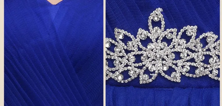 Королевский синий платье подружки невесты симпатичные мини паффи кружева платья