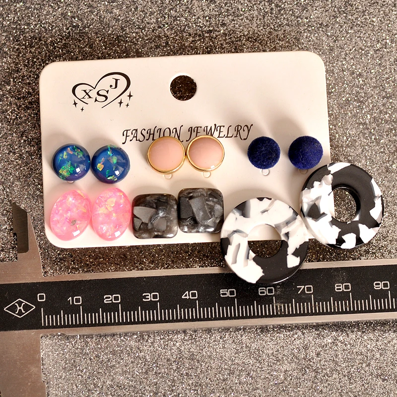 2019 New fashion women jewelry wholesale girls' party pearl stud mix-and-match 6 pairs /set gorgeous beautiful earrings gift | Украшения