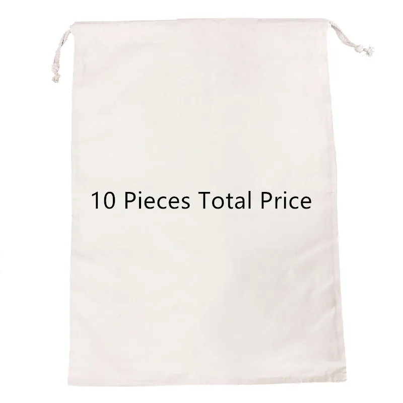 10 Pieces Total 100 шт/партия пустые мешки Санта 50 см x 70 см персонализированные рождественские мешок Санта-Клауса шнурок подарочная сумка праздничные вечерние принадлежности - Цвет: 10 Pieces Total