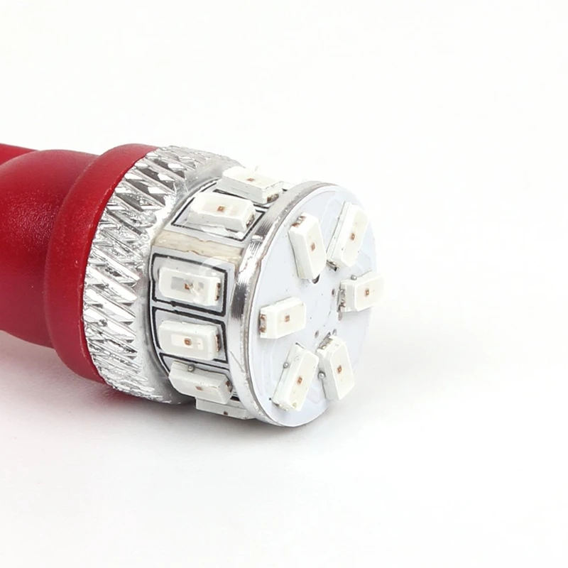 Светодиодные лампы T10 18SMD для салона автомобиля красные наружного освещения