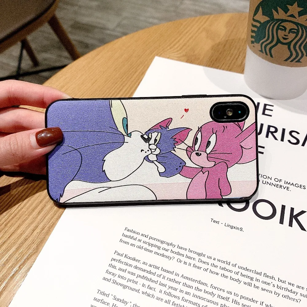 Funny Cute Cartoon Tom Jerry Character Phone Case For iPhone 6 6s 7 8 Plus Silk Silicone TPU Covers X XR XS Max Cases |