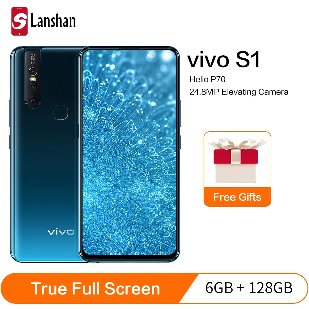 Мобильный телефон vivo S1 6 ГБ ОЗУ 128 Гб ПЗУ Восьмиядерный 53 дюймов безграничный