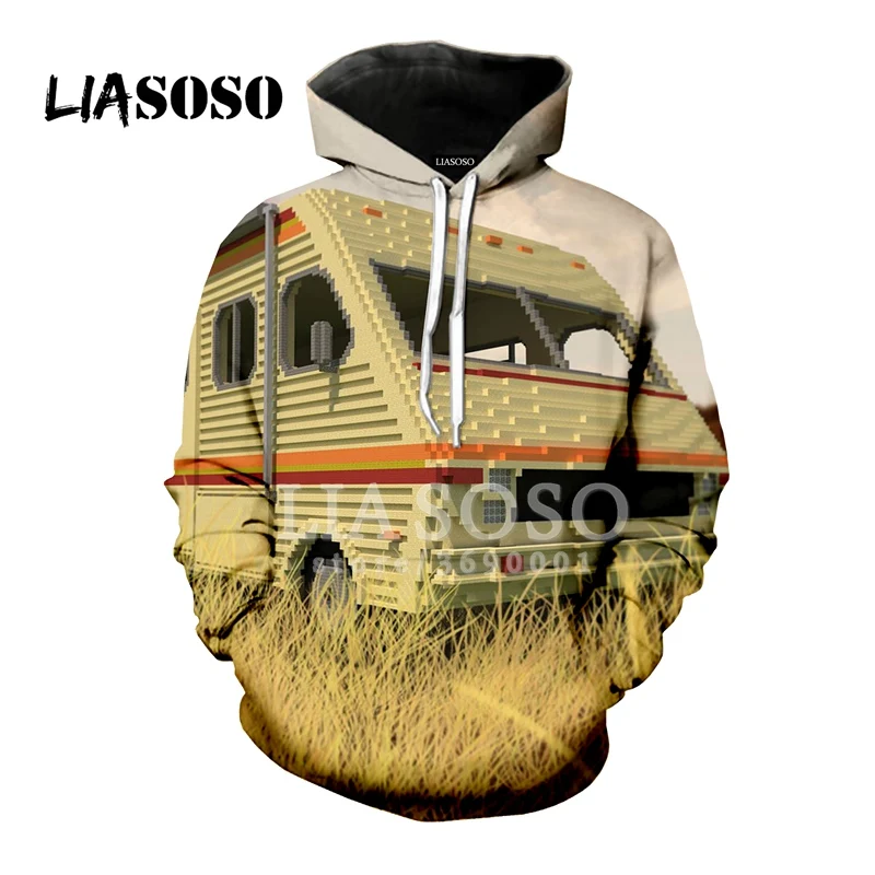 Liasoso 3D принт Для женщин Для мужчин ТВ Breaking Bad Гейзенберга химических Ele Для мужчин t цикл Толстовки с капюшоном Кофты Повседневное Топы X1411