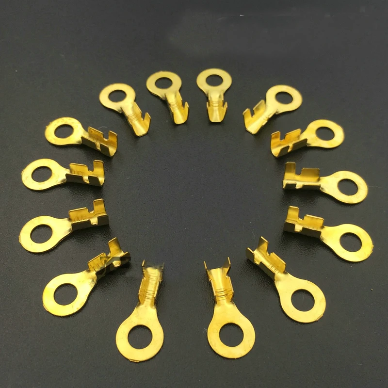 4.2 round Cold pressed terminal copper Ground ring end head 100pcs | Terminals