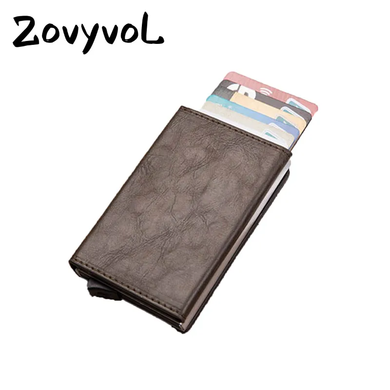 

Новинка, кошелек ZOVYVOL с RFID-блокировкой для карт, Умный кошелек, винтажные Кошельки для монет из искусственной кожи, держатель для карт с магн...
