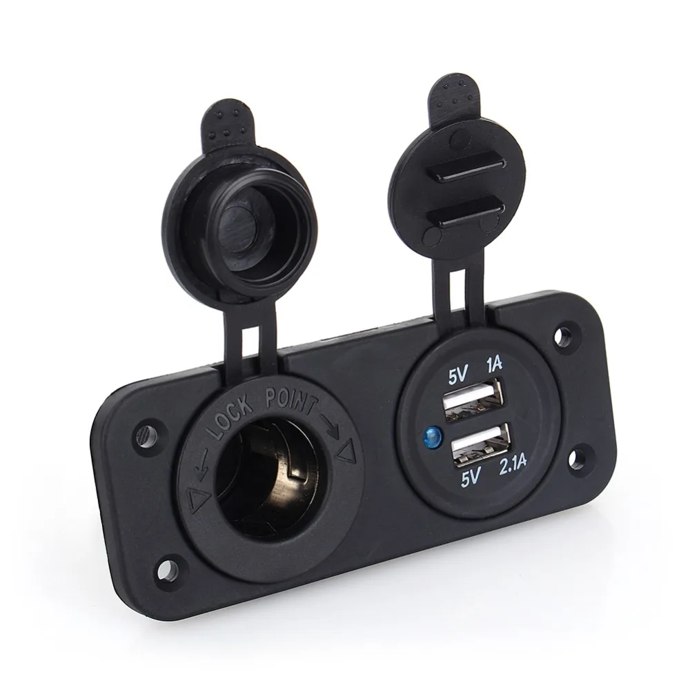 New Arrive 2018 12V Dual USB Car Cigarette Lighter Socket Splitter Charger Power Adapter Outlet Accessories | Автомобили и