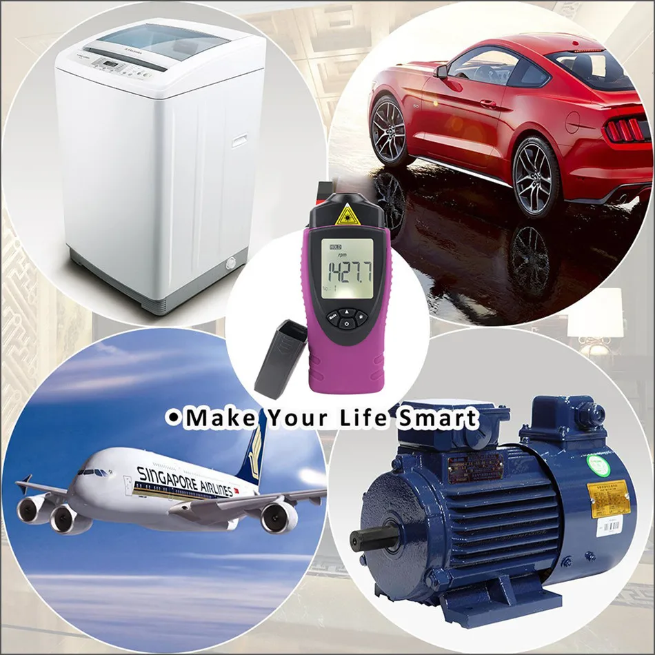 

ST8030 Nicety Photoelectric Tachometer Set the Number of Blades Laser Speed Non-contact