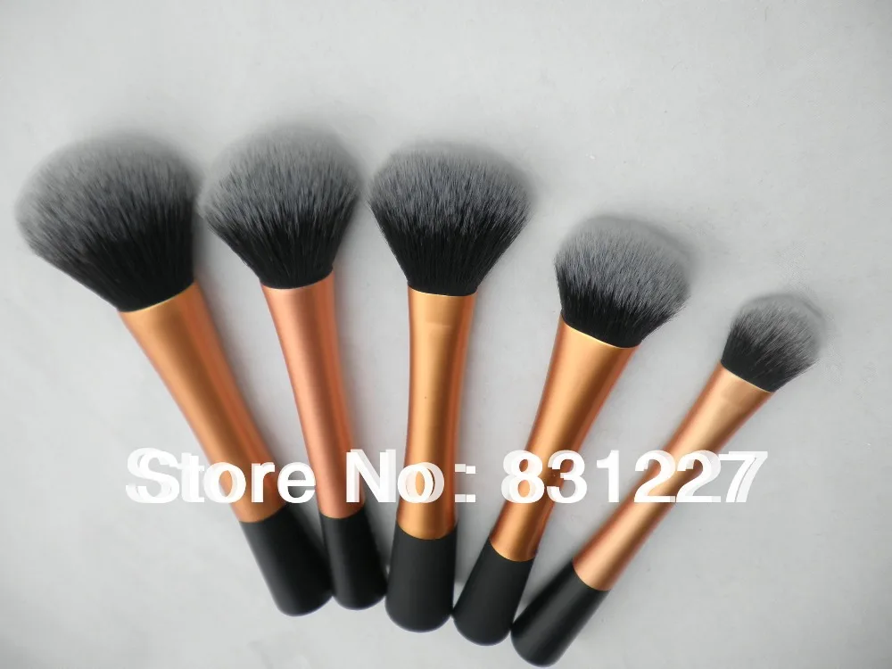 Sedona высокое качество 5 шт. супер мягкий Taklon hair золотой набор кистей для макияжа