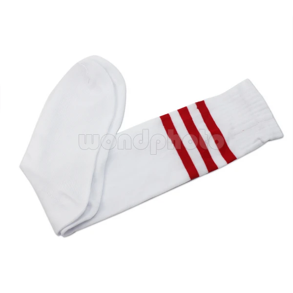 Белые и красные гольфы 1 пара высококачественные для студентов женские модные