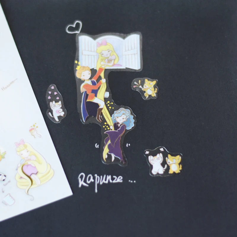 3 pcs/Lot Funny sticker world Fairy story of Snow queen &amp Rapunzel Sleeping beauty Cute Korean diary stickers Stationery | Канцтовары