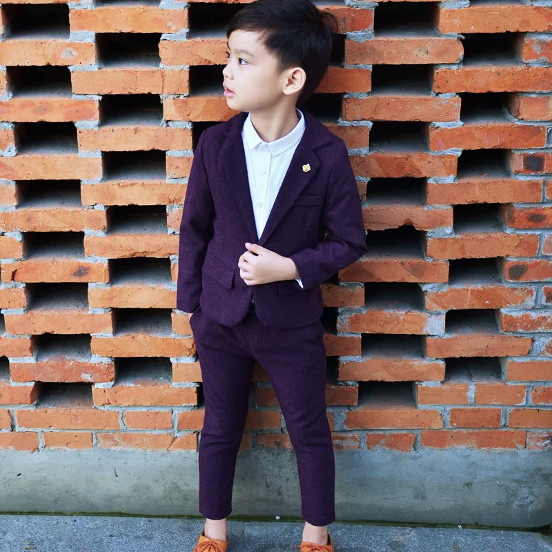 ActhInK/Новинка весенний костюм из 2 предметов для мальчиков штаны + Блейзер детский