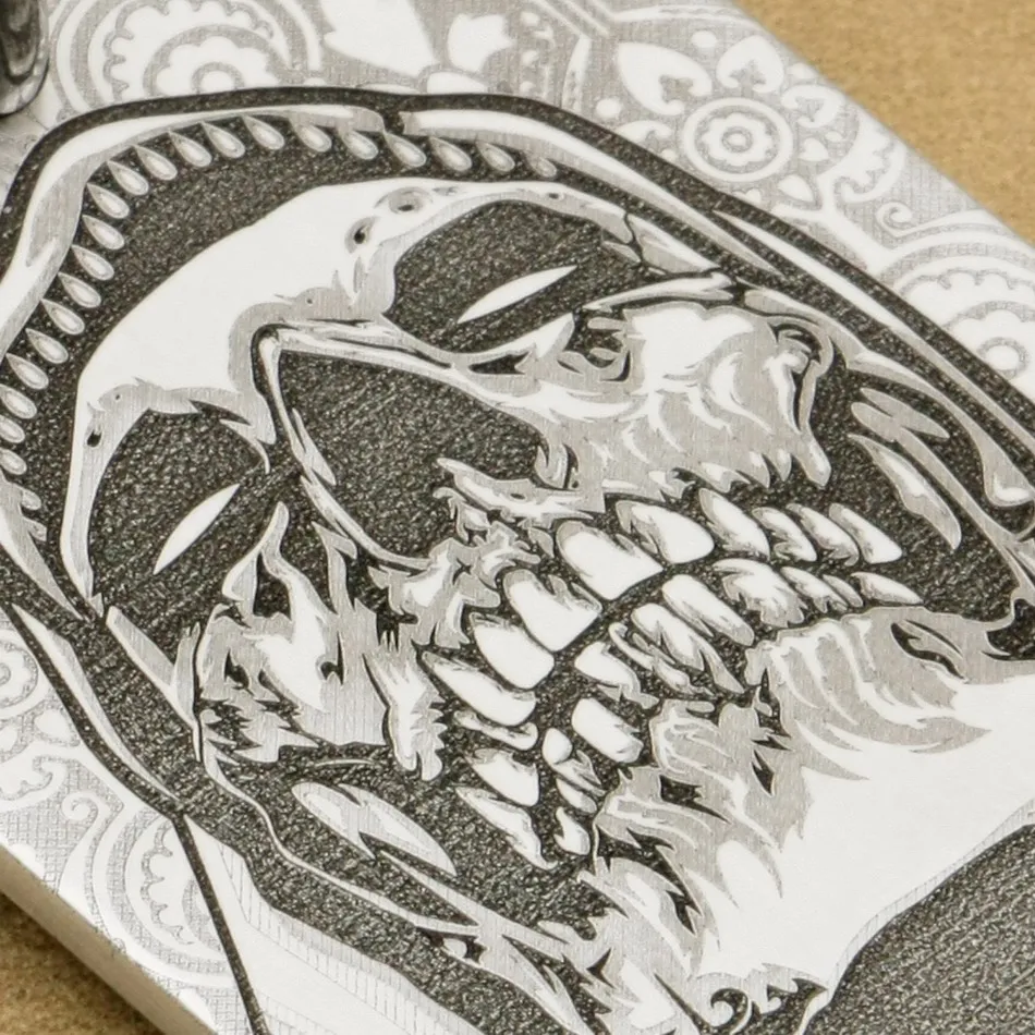 Solid 316L Stainless Steel High Detail Laser Deep Engraved Praying Skeleton Mens Biker Punk Pendant Dogtag 9X109 JP | Украшения и