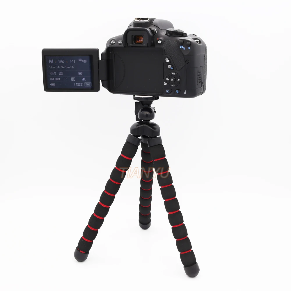 Нога осьминога Гибкий штатив с 360 вращающейся шаровой головкой 1/4-20 Крепление камеры и резиновые ножки для цифровой камеры