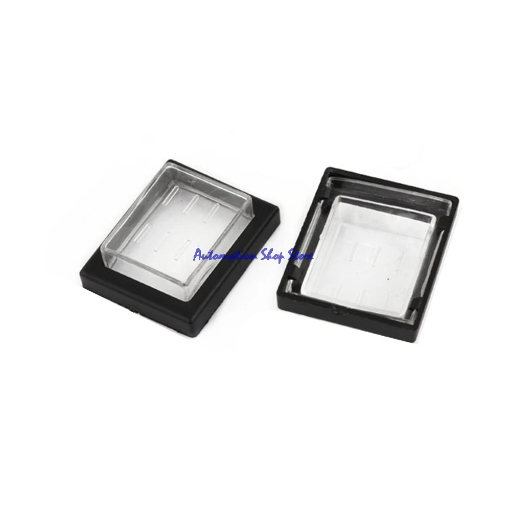 

5 Pcs Clear Black Rectangle KCD4 Rocker Switch Covers Waterproof Caps Protectors