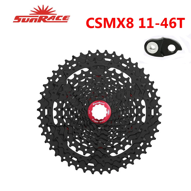 11S-X8-Black-11-46T Sunracing CSMS8 CSMX8 11 скоростей кассета широкое соотношение горный велосипед свободного хода велосипедные карты Тип маховик 11-40T 11-42T 11-46T - Цвет: 11S-X8-Black-11-46T