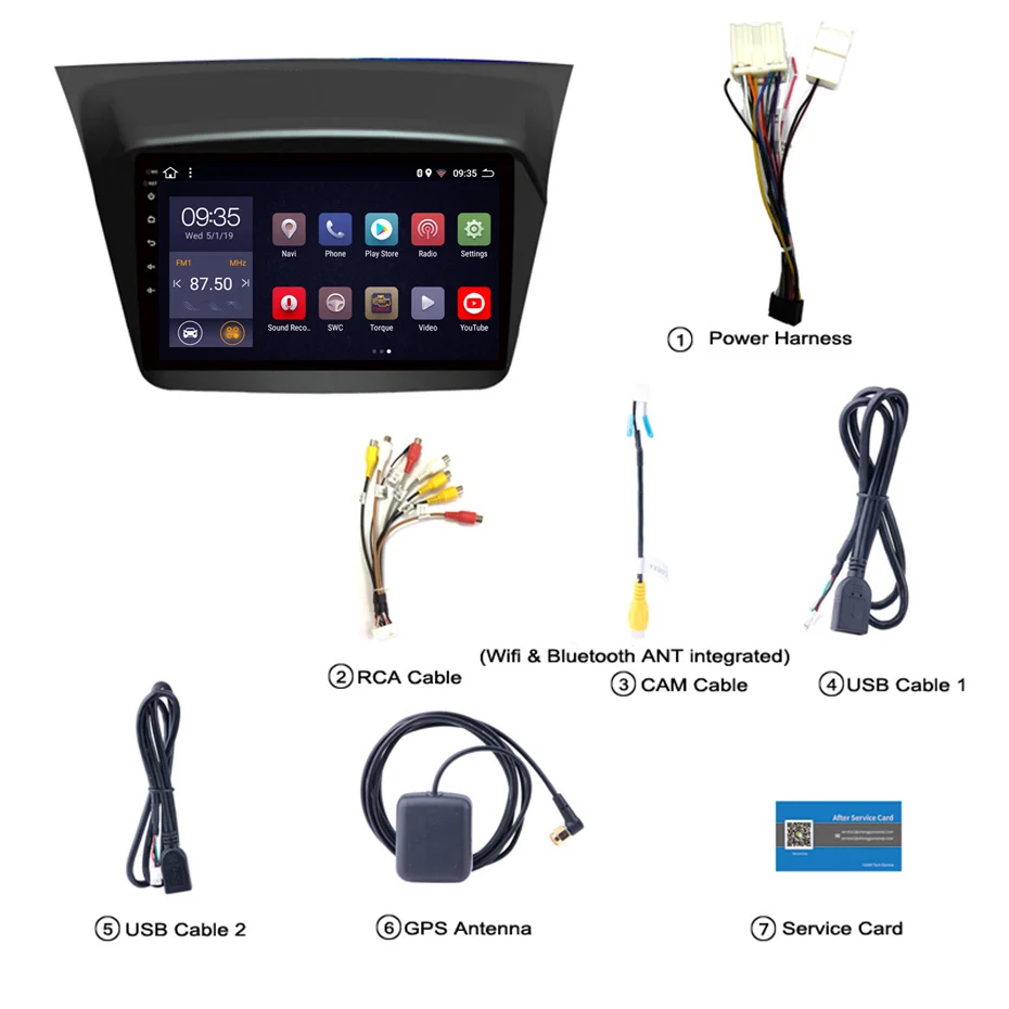 Мультисенсорный сенсорный экран 2.5D IPS HD 9 дюймов Android 8 1 2 Гб ОЗУ 32 ПЗУ NAVI с BT USB Wi Fi SWC