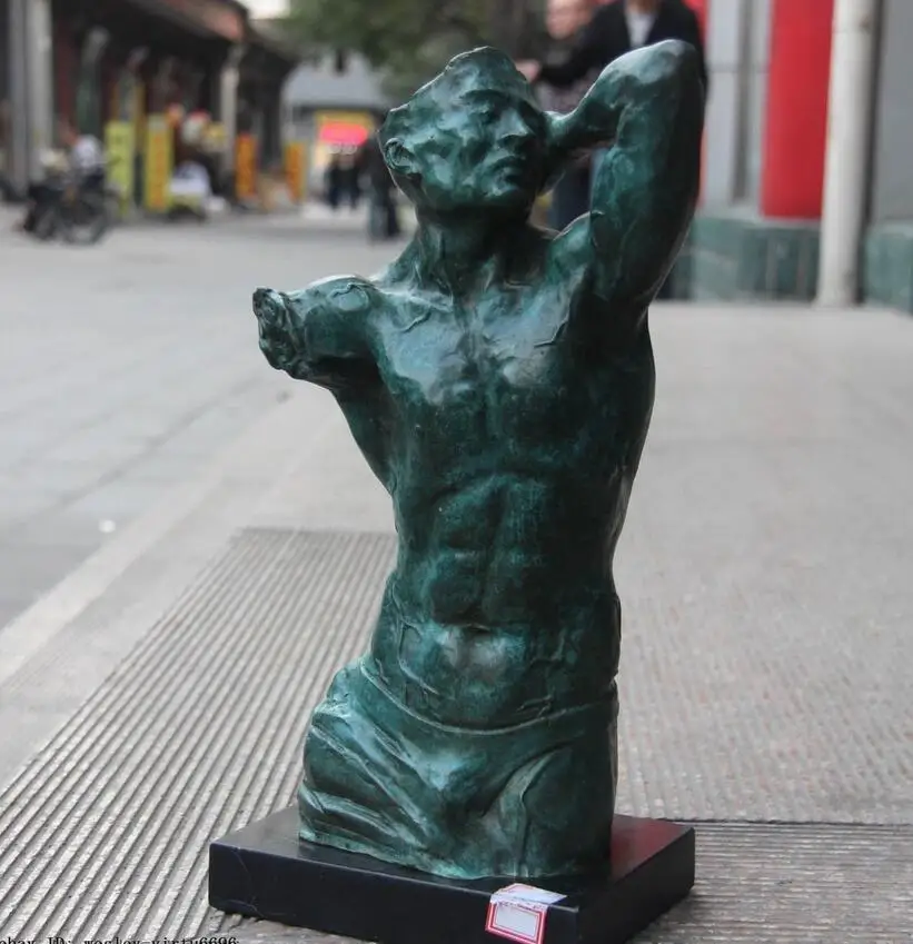 Западная абстрактная Классическая бронзовая Медь резной бюст обнаженная