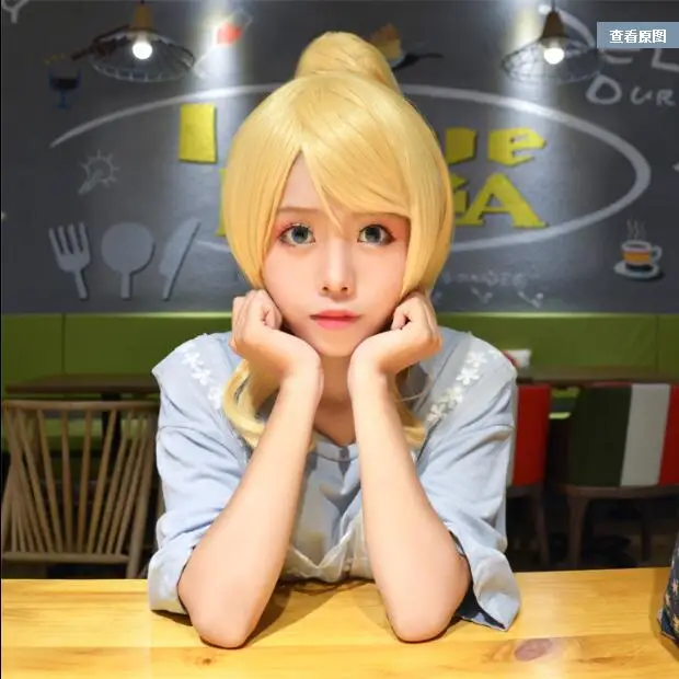 

Cosplay Ayase Eli Hair Cos Wig Women Headwear Gold Comic