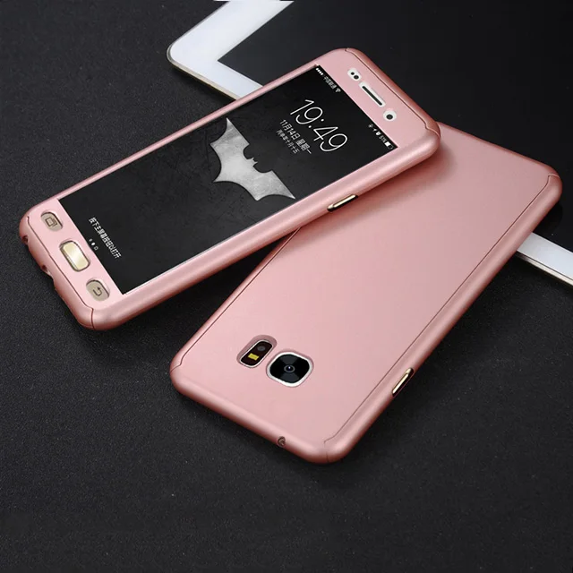 Rose Gold Чехол для samsung Galaxy J3 J5 J7 Prime Max DUO J2 J1 ПК Жесткий 360 Полное покрытие для samsung J4 J6 J8 C7 C9 Pro - Цвет: Rose Gold