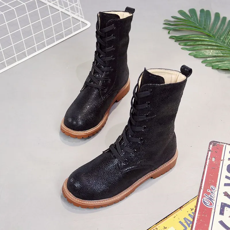 Новинка 2019 женские мотоциклетные ботинки COSMAGIC до середины икры осенне-зимние