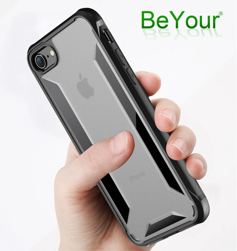 Классный чехол для iPhone 7 8 Plus X XS MAX XR роскошный тонкий прозрачный Гибридный Жесткий