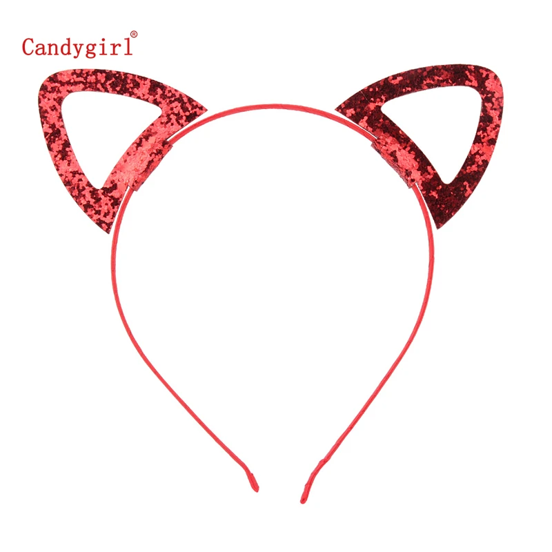 Ободки с кошачьими ушками 1 шт. ободок для волос кристаллами и стразами блестками