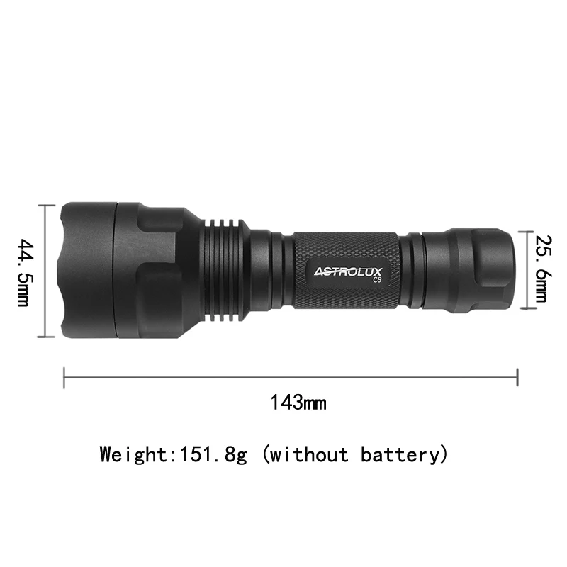 Новинка! Astrolux C8 XP-L HI 1300 люмен 7/4 режима A6 драйвер тактический EDC светодиодный фонарик 18650 IPX-8 Водонепроницаемый светодиодный свет фонарь