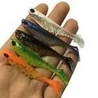 Мягкая рыболовная приманка, 1 шт., 7 см, 2,8 г, искусственная рыболовная приманка с открытым животом и хвостом, свимбейт для окуня, гольяна, резиновая рыбка