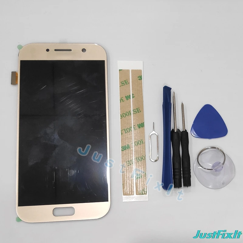 Для SAMSUNG GALAXY A5 2017 тела A520 A520F SM Дисплей Сенсорный экран дигитайзер Ассамблеи