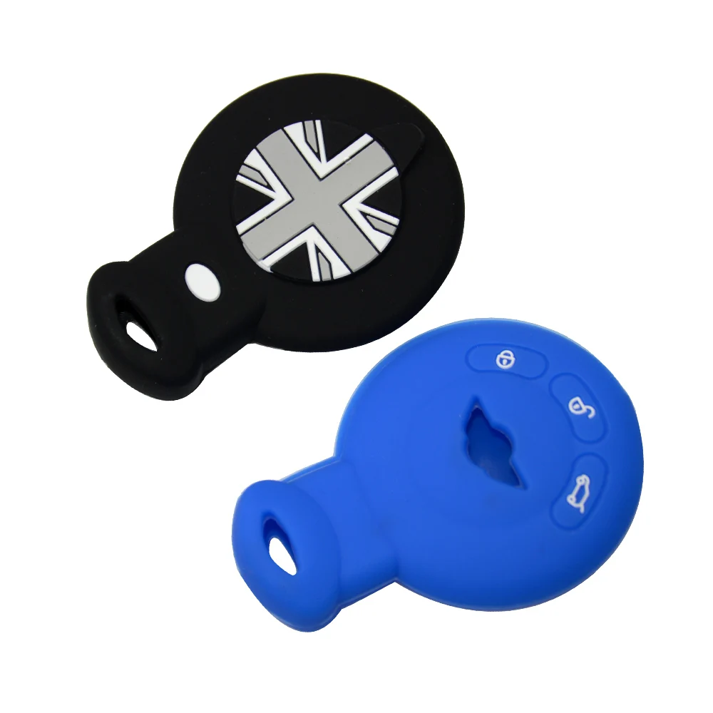 

Car Styling 3 Buttons Silicone Car Key Case Fob Bag Protector Replacement For BMW Mini Cooper R60 R56 Auto Accessories Key Cover