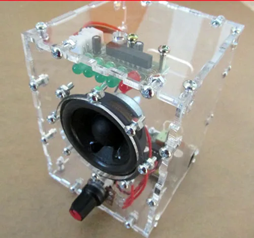 Новый прозрачный динамик LM386 комплект усилителя с чехол для ПК DIY Kit|amplifier kit|kit