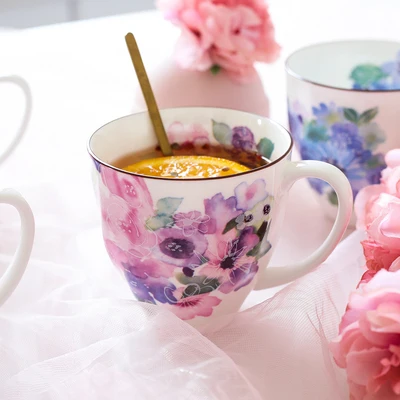 

Bone China Mug Creative Office Ceramic Cup Coffee Fruit Black Tea Milk Mug Home Drinkware Gift Daily Use Free Shipping