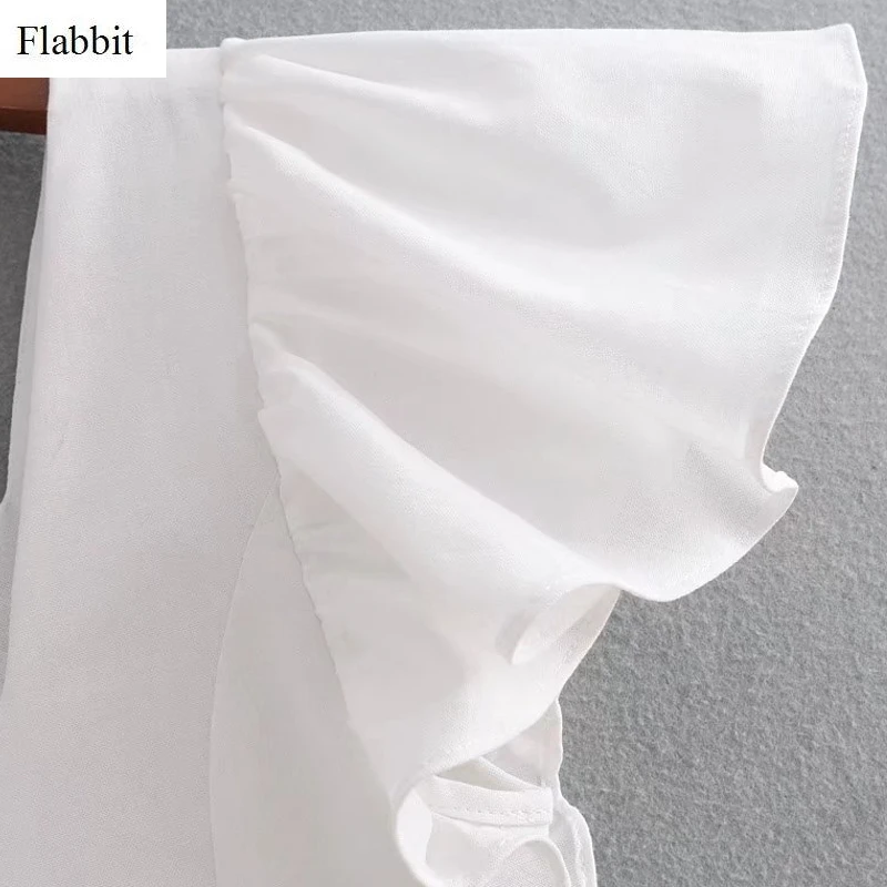 Flabbit Женская модная рубашка с рукавом-бабочкой Офисная женская блуза квадратным