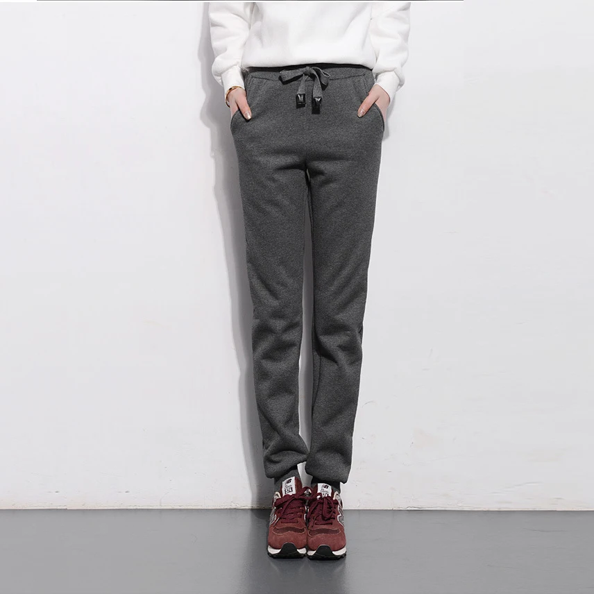 Осень-зима 2019 женские плотные кашемировые брюки из овечьей шкуры теплые