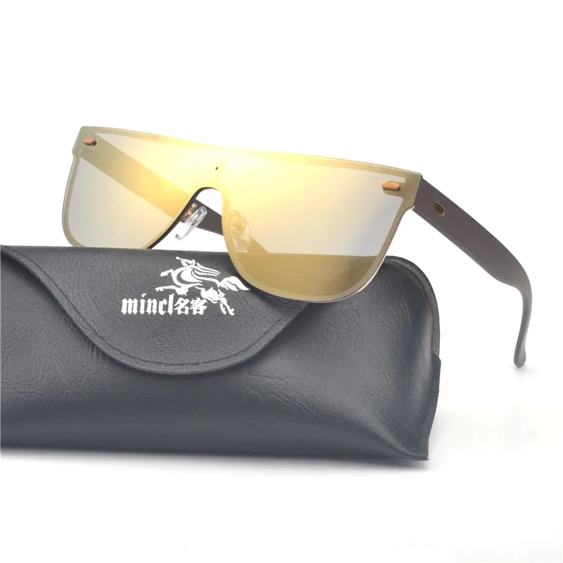 MINCL/с плоским верхом Мужские квадратные солнцезащитные очки фирменный дизайн с